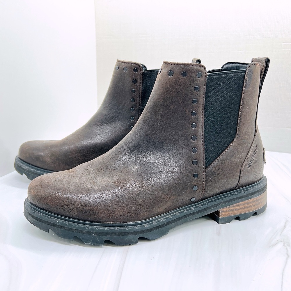 Sorel - Waterproof - Lennox Chelsea Stud Ankle Boots Sz 9.5